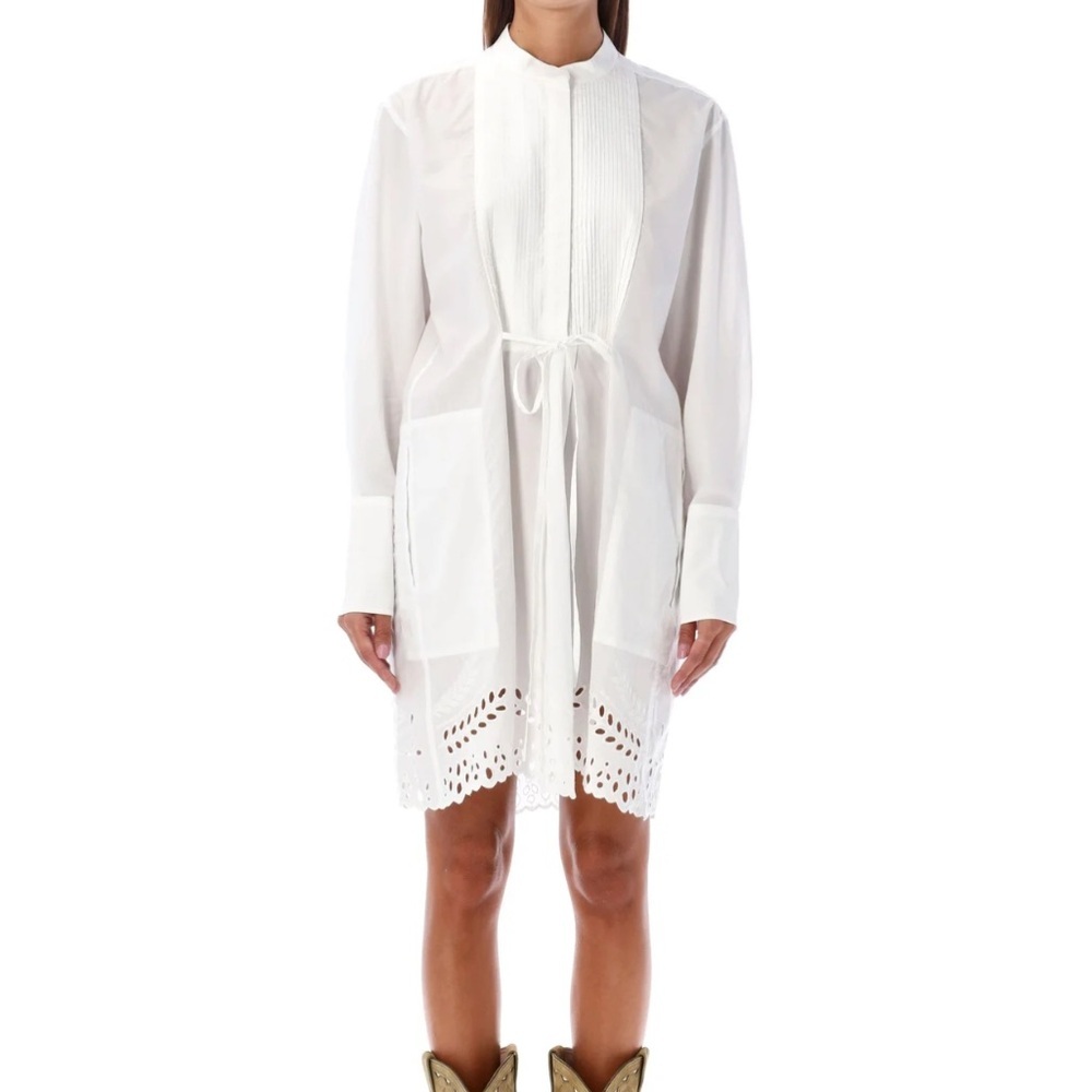 Isabel Marant Rehana white dress size 40 / US 10 Large women lace unlined